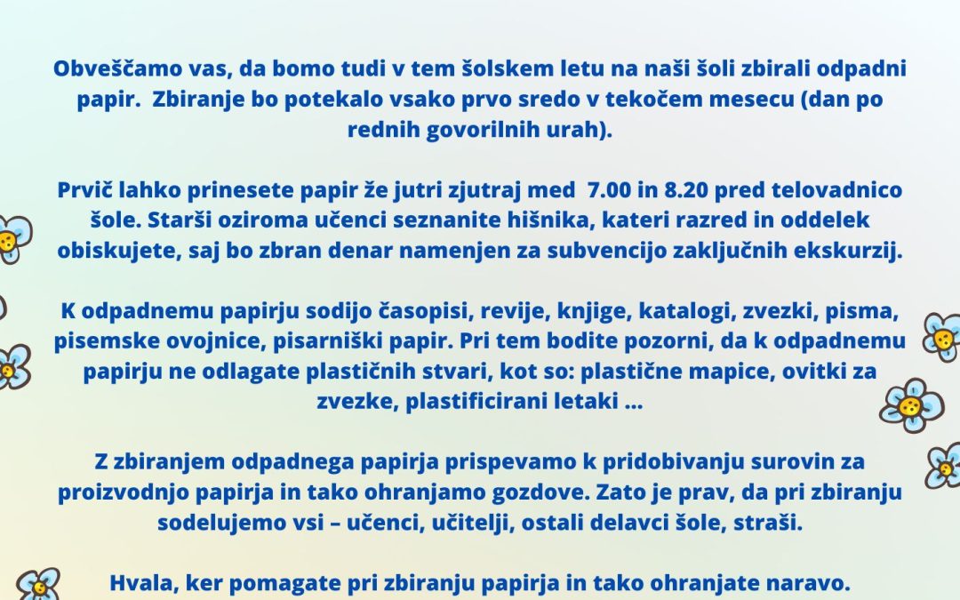 Zbiranje papirja