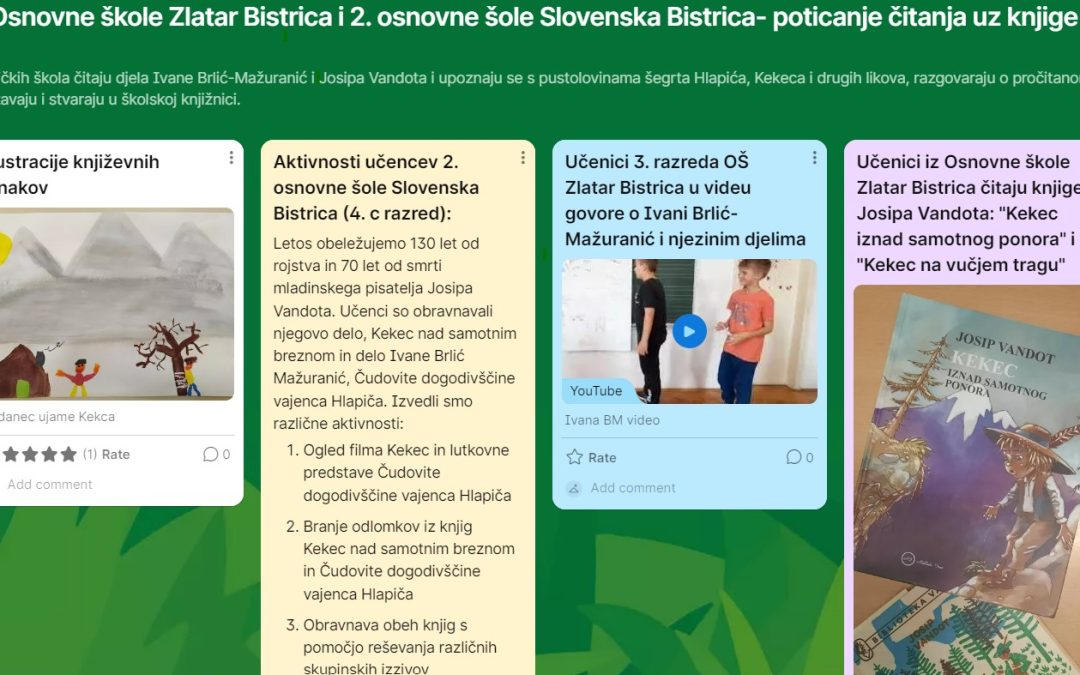 SODELOVANJE S PRIJATELJI S HRVAŠKE OB OBELEŽITVI OKROGLIH OBLETNIC ROJSTVA KNJIŽEVNIKOV JOSIPA VANDOTA IN IVANE BRLIĆ MAŽURANIĆ